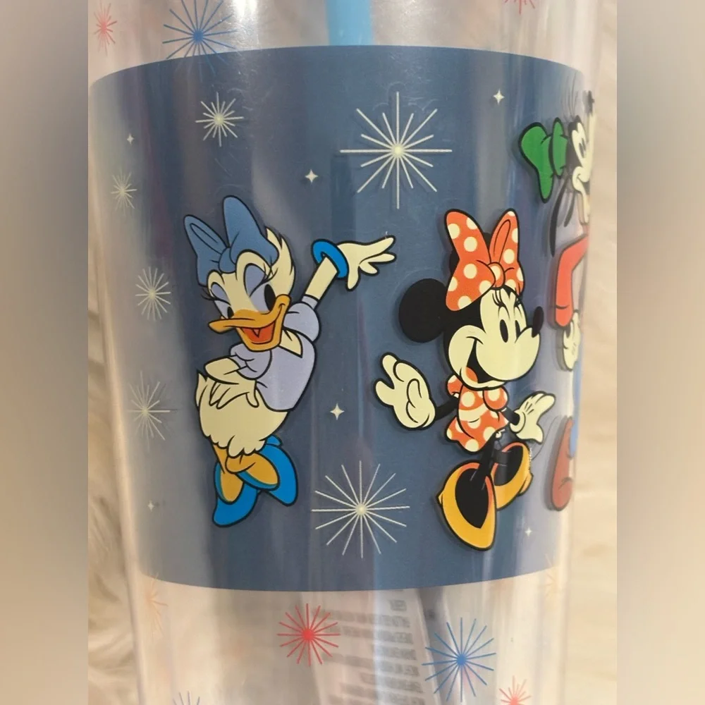 Disney Tumbler With Straw - Mickey And Friends NWT